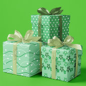 Esmeralda St. Patrick's Day Sweet Green Set von 3 Geschenkpapier Set