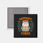 Esoky Vibes Maestra Halloween Spanish Mexican Boho Magnet (Vorderseite/Rückseite)