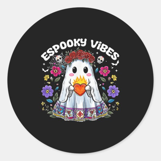 Esoky Vibes Maestra Soky Halloween Mexican Girls Runder Aufkleber (Vorderseite)