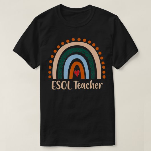 ESOL-Lehrer Boho kehrt zurück zur Schulausbildung T-Shirt (Design vorne)