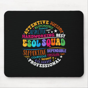 Esol Squad Lehrer und Schüler Team zurück zur Schu Mousepad