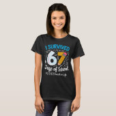 Esol Teacher Survived 67 Days Of School Humor Desi T-Shirt (Vorne ganz)