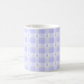Esophageal Cancer Awareness Plaid, Periwinkle Kaffeetasse (Mittel)