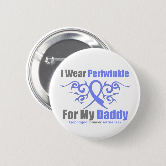 Esophageal Cancer Periwinkle Ribbon Daddy Button (Vorne & Hinten)