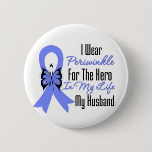 Esophageal Cancer Ribbon Hero Mein Mann Button
