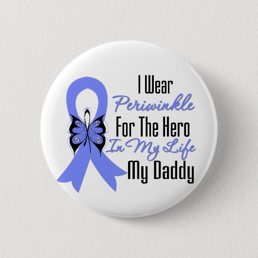 Esophageal Cancer Ribbon Hero My Daddy Button (Vorderseite)