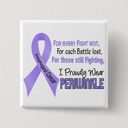 Esophageal Krebs trage ich stolz Singrün Button (Vorderseite)