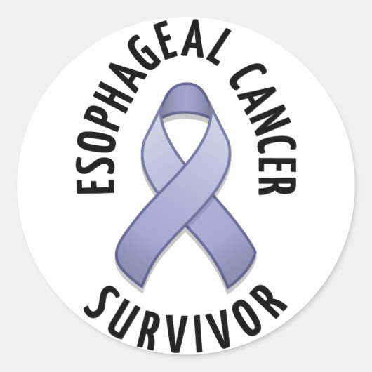 Esophageal Krebs-Überlebend-runder Aufkleber (Vorderseite)