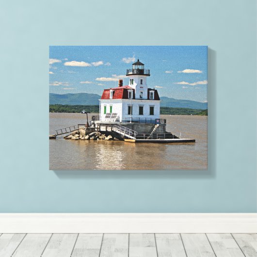 Esopus Meadows Lighthouse, New York Canvas Print Leinwanddruck (Insitu (Holzboden))