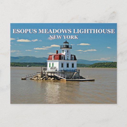 Esopus Meadows Lighthouse, New York Postcard Postkarte (Vorderseite)