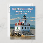 Esopus Meadows Lighthouse, New York Postcard Postkarte (Vorne/Hinten)