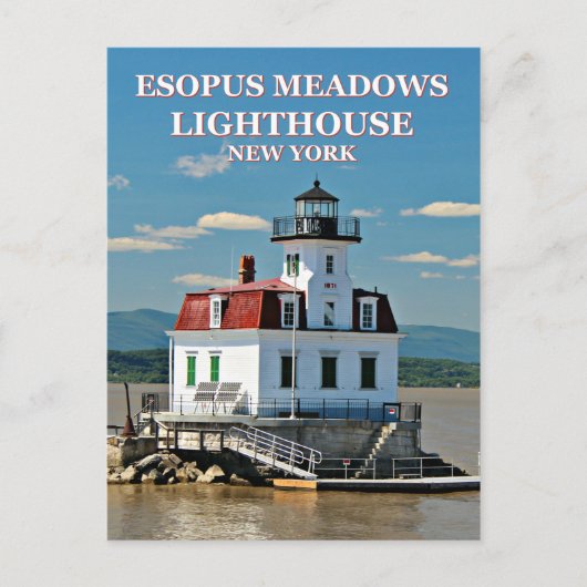 Esopus Meadows Lighthouse, New York Postcard Postkarte (Vorderseite)