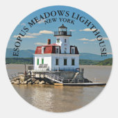 Esopus Meadows Lighthouse, New York Round Stickers (Vorderseite)