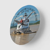 Esopus Meadows Lighthouse, New York Wall Clock Runde Wanduhr (Winkel)