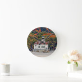 Esopus Meadows Lighthouse Runde Wanduhr (Zuhause)