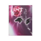 Esoterasy Fantasy Pink Rose Notepad Notizblock (Rotiert)