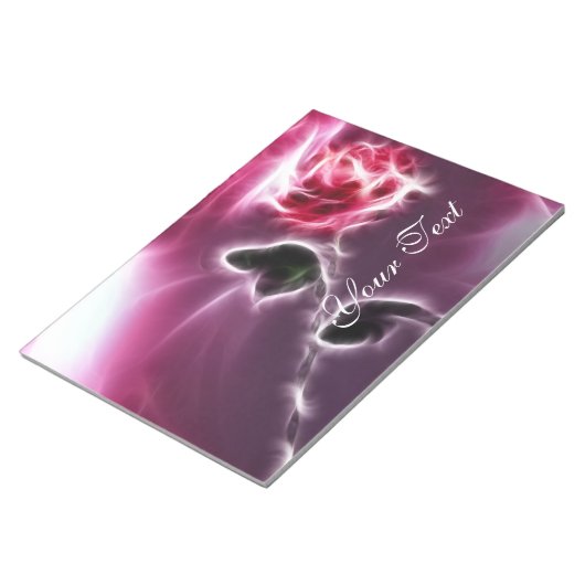 Esoterasy Fantasy Pink Rose Notepad Notizblock (angewinkelt)