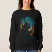 Esoteric Bear drinking Beer Night Forest 1 Sweatshirt (Vorderseite)