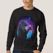 Esoteric Bear drinking Beer Night Forest  3 Sweatshirt (Vorderseite)