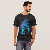 Esoteric Bear drinking Beer Night Forest T-Shirt (Vorne ganz)