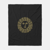 Esoteric Black Gold Sun Fleecedecke (Vorderseite)