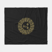 Esoteric Black Gold Sun Fleecedecke (Vorderseite (Horizontal))