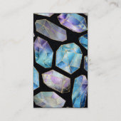 Esoteric Crystal Black Blue und Gold Visitenkarte (Rückseite)