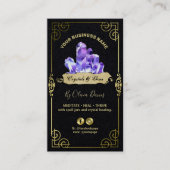 Esoteric Crystal Black Lila und Gold Visitenkarte (Vorderseite)