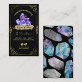 Esoteric Crystal Black Lila und Gold Visitenkarte (Vorne/Hinten)