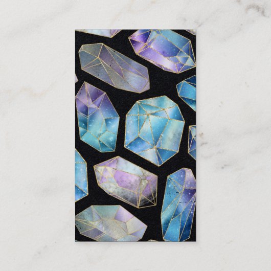 Esoteric Crystal Black Lila und Gold Visitenkarte (Rückseite)