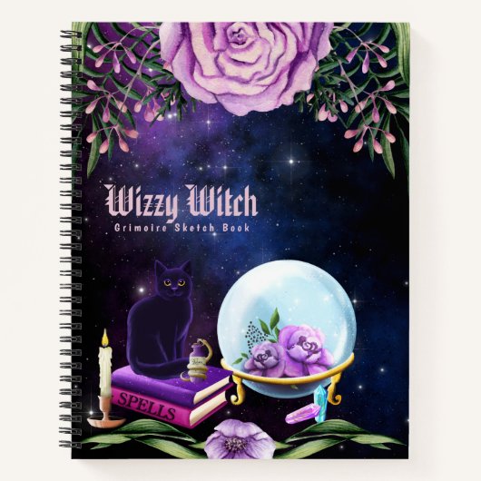 Esoteric Crystal Witchcraft Book Gothic Grimoire Notizblock (Vorderseite)