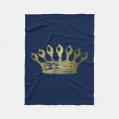 Esoteric Gold Crown Navy Fleecedecke (Vorderseite)