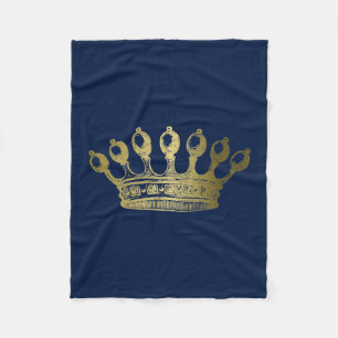 Esoteric Gold Crown Navy Fleecedecke
