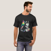 Esoteric Husky Dog Crystals Cute Illustration  1 T-Shirt (Vorne ganz)
