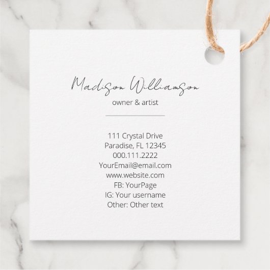 Esoteric Mandala Holistic Metaphysical Boho Bright Geschenkanhänger (Rückseite)