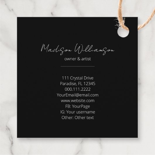 Esoteric Mandala Holistic Metaphysical Boho Bright Geschenkanhänger (Rückseite)