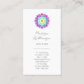 Esoteric Mandala Holistic Metaphysical Boho Bright Visitenkarte (Rückseite)