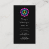 Esoteric Mandala Holistic Metaphysical Boho Bright Visitenkarte (Rückseite)