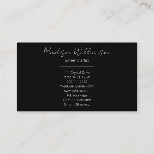 Esoteric Mandala Holistic Metaphysical Boho Bright Visitenkarte (Rückseite)