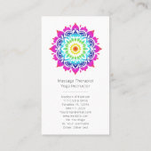 Esoteric Mandala Holistic Metaphysical Boho Foto Visitenkarte (Rückseite)