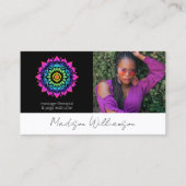 Esoteric Mandala Holistic Metaphysical Boho Foto Visitenkarte (Vorderseite)