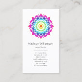 Esoteric Mandala Holistic Metaphysische Vielen Dan Visitenkarte (Rückseite)