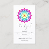 Esoteric Mandala Holistic Metaphysische Vielen Dan Visitenkarte (Vorderseite)