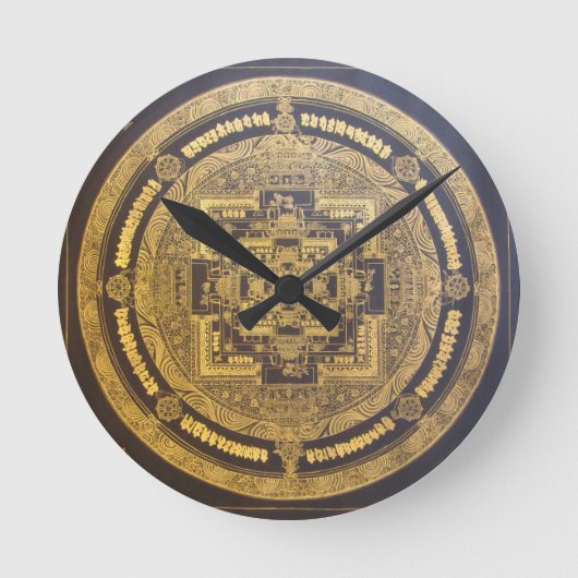 ESOTERIC MANDALA WALL CLOCK DESIGN RUNDE WANDUHR (Vorderseite)