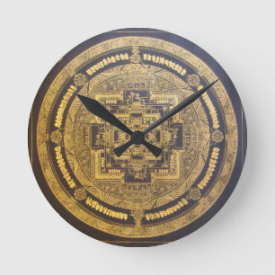 ESOTERIC MANDALA WALL CLOCK DESIGN RUNDE WANDUHR
