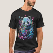 Esoteric Panda Crystals Cute Illustration T-Shirt (Vorderseite)
