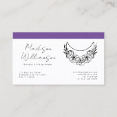 Esoteric Psychic Energy Modern Crescent Moon Foto Visitenkarte (Vorderseite)