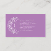 Esoteric Psychic Energy Modern Crescent Moon Foto Visitenkarte (Rückseite)