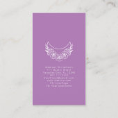 Esoteric Psychic Energy Modern Crescent Moon Foto Visitenkarte (Rückseite)