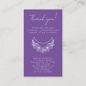 Esoteric Psychic Modern Foto Kunde Vielen Dank Visitenkarte (Rückseite)